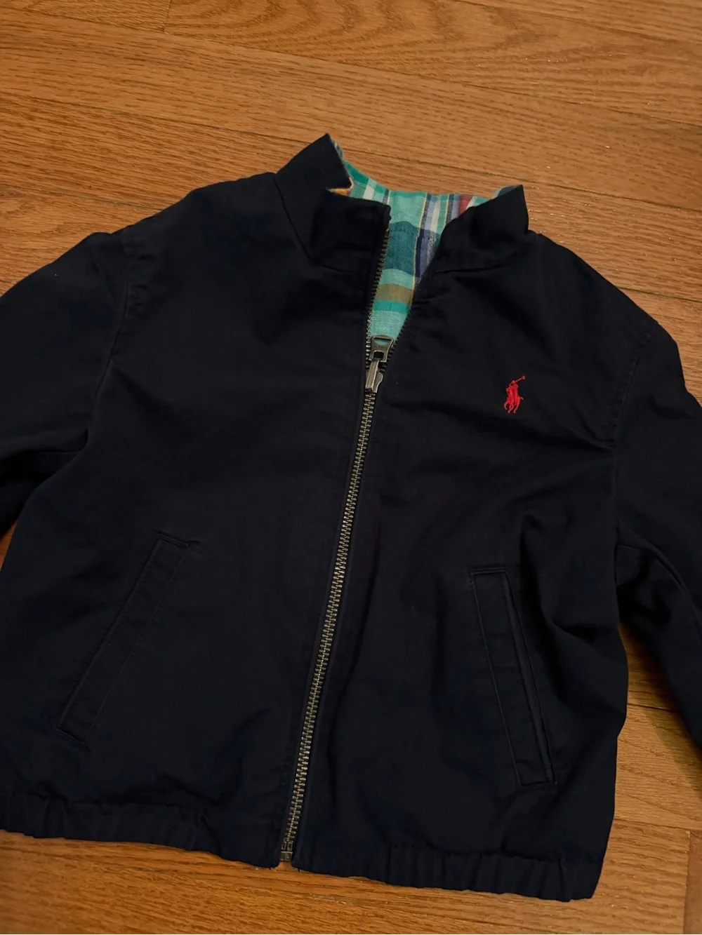 Polo Ralph Lauren Boys Reversible Plaid Linen Cotton Jacket 2T